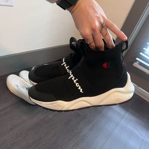 Champion sock style slip on tennis shoes